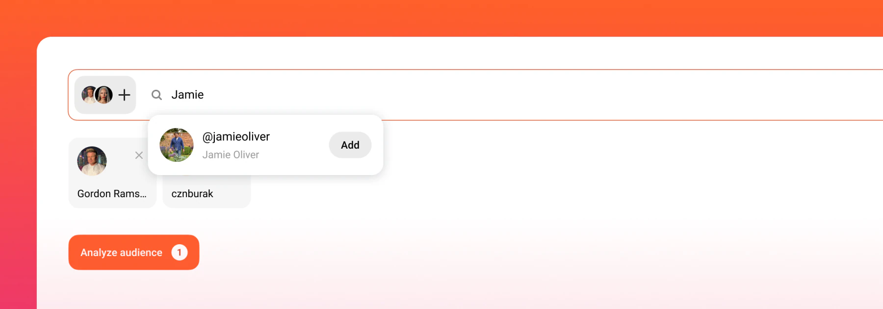 Adding creators to&nbsp;an&nbsp;audience overlap comparison